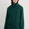 Fritillary Asymmetric Funnel Neck Coat