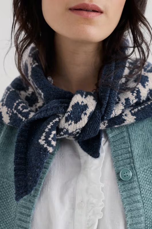 Wild Bilberry Knitted Triangle Scarf 3 Wild Bilberry Knitted Triangle Scarf