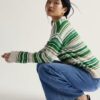 Bird Flight Collared V-Neck Jumper
