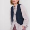 Lowena V-Neck Wool-Blend Waistcoat