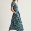 Veronica Short Sleeve Midi Dress in GOTS-Certified Organic Cotton