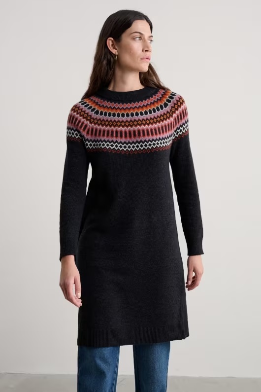 Bird Ring Fair Isle Knitted Dress