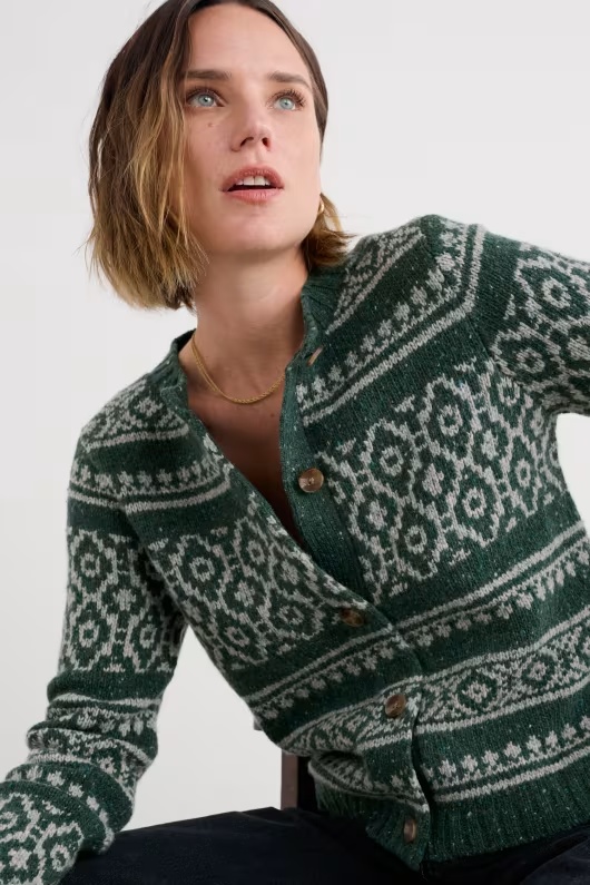 Castwork Fair Isle Knitted Cardigan