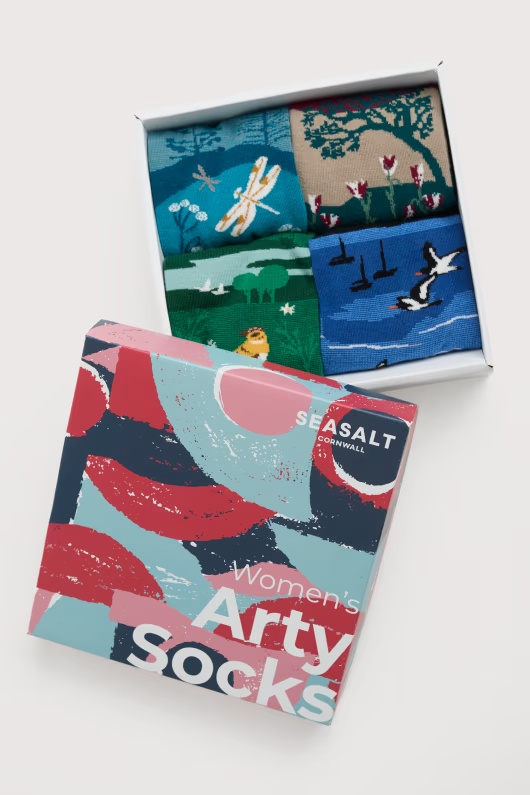 Gift Box of 4 Women's Scenic Arty Socks