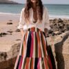 Cranesbill Striped Tiered Skirt