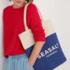 Canvas Navy Blue Seasalt Logo Tote Bag