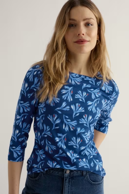 Easel 3/4 Sleeve Top in GOTS-Certified Organic Cotton Jersey
