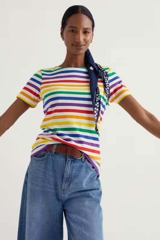 Pride Charity Fitted Sailor T-Shirt in GOTS-Certified Organic Cotton 1 Pride Charity Fitted Sailor T-Shirt in GOTS-Certified Organic Cotton