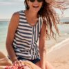 Sea Kissed Organic Cotton Striped Vest