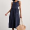 Madder Jersey Woven Mix Sleeveless Dress