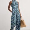 Belyars Jersey Tie Neck Jumpsuit
