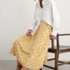 Ready Sail Printed Jersey Midi Skirt