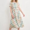 Carved Wood Midi Dress