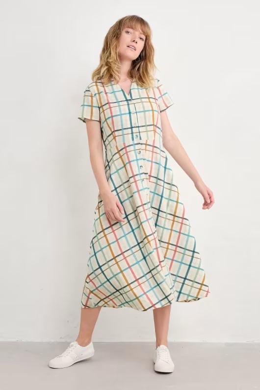 Carved Wood Midi Dress