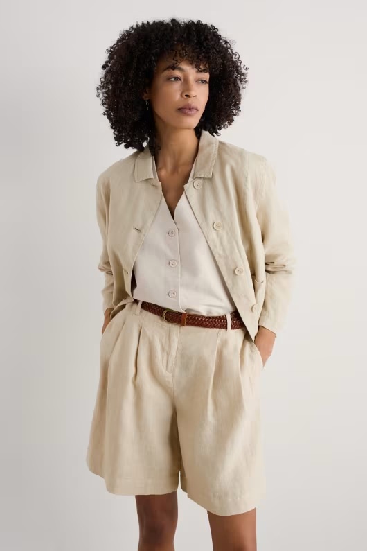Clover Bloom Linen Shorts