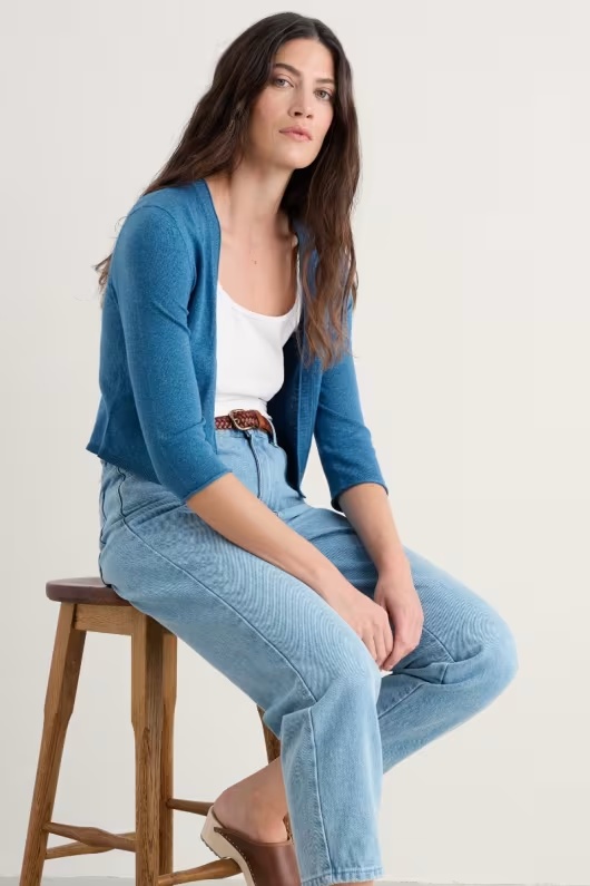 Vanessa Knitted Cardigan in GOTS-Certified Organic Cotton 1 Vanessa Knitted Cardigan in GOTS-Certified Organic Cotton