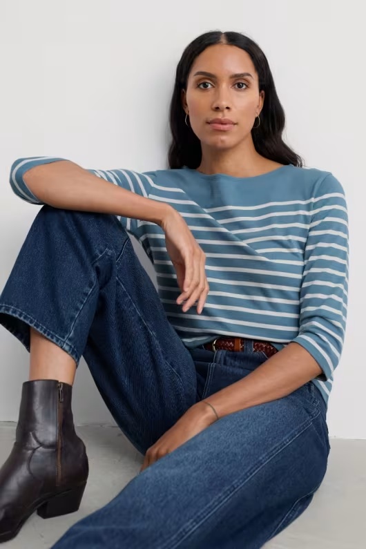 Sailor 3/4 Sleeve Top in GOTS-Certified Organic Cotton Jersey 14 Sailor 3/4 Sleeve Top in GOTS-Certified Organic Cotton Jersey