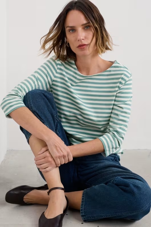 Sailor 3/4 Sleeve Top in GOTS-Certified Organic Cotton Jersey 4 Sailor 3/4 Sleeve Top in GOTS-Certified Organic Cotton Jersey