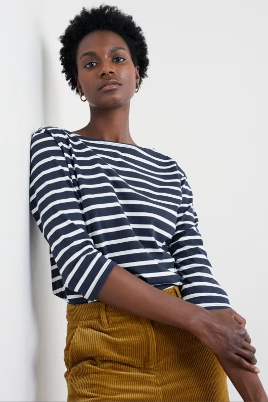 Sailor 3/4 Sleeve Top in GOTS-Certified Organic Cotton Jersey 5 Sailor 3/4 Sleeve Top in GOTS-Certified Organic Cotton Jersey