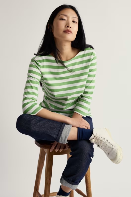Sailor 3/4 Sleeve Top in GOTS-Certified Organic Cotton Jersey 9 Sailor 3/4 Sleeve Top in GOTS-Certified Organic Cotton Jersey