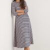 Ivey 3/4 Sleeve T-Shirt Dress in GOTS-Certified Organic Cotton Jersey
