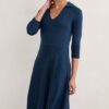Trebarwith Knitted Midi Dress in GOTS-Certified Organic Cotton