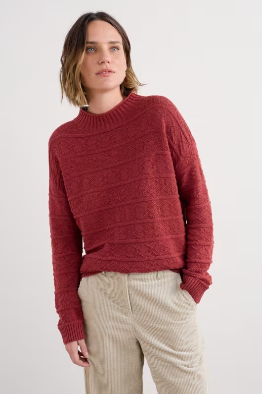Penkestle Knitted Jumper Contains Recycled Cotton