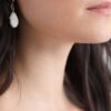 Reed Moon Drop Earrings