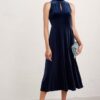 Ivy Trail Sleeveless Velvet Midi Dress