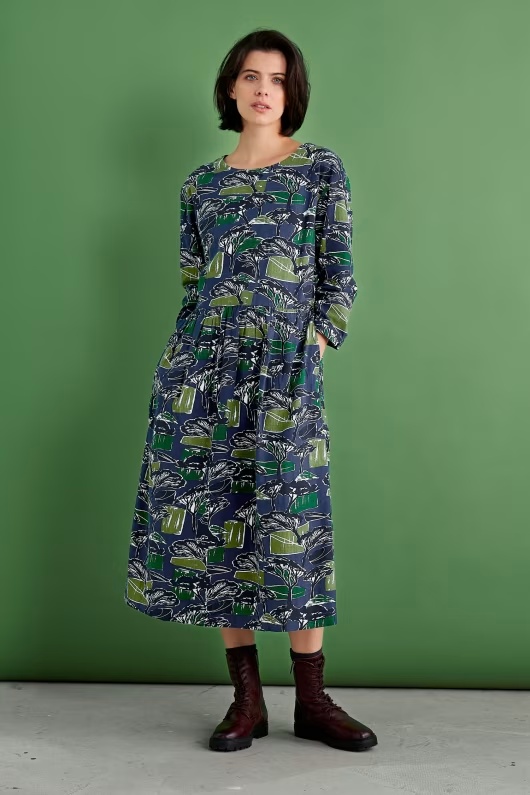 Linden Relaxed Waisted Dress in GOTS-Certified Organic Cotton 1 Linden Relaxed Waisted Dress in GOTS-Certified Organic Cotton