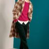 Budock Wool Blend Check Coat