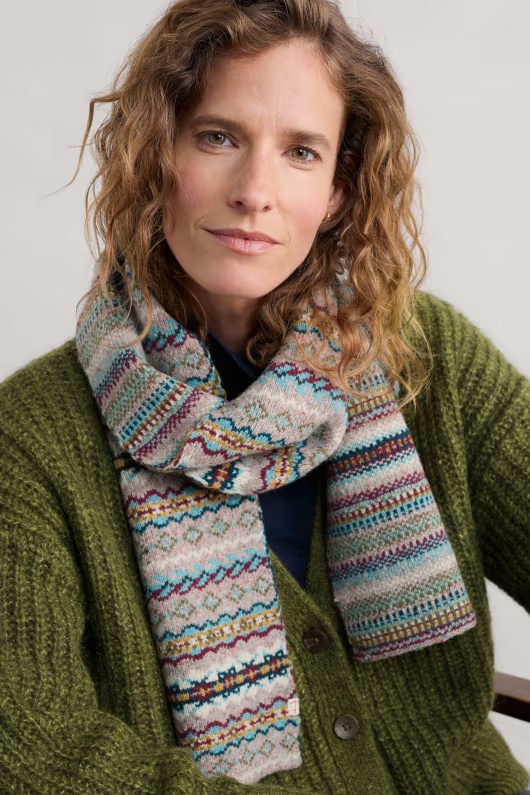 Dreaming Tide Jacquard Scarf Made With Lambswool