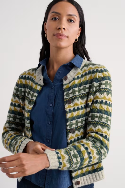 Dawson Pick Merino-Blend Fair Isle Cardigan 1 Dawson Pick Merino-Blend Fair Isle Cardigan