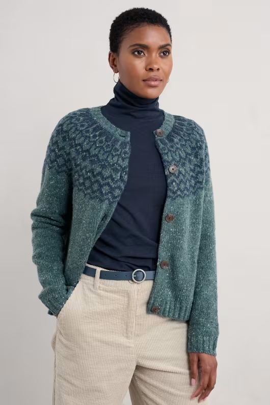 Port Kinnis Fair Isle Merino Blend Cardigan 1 Port Kinnis Fair Isle Merino Blend Cardigan