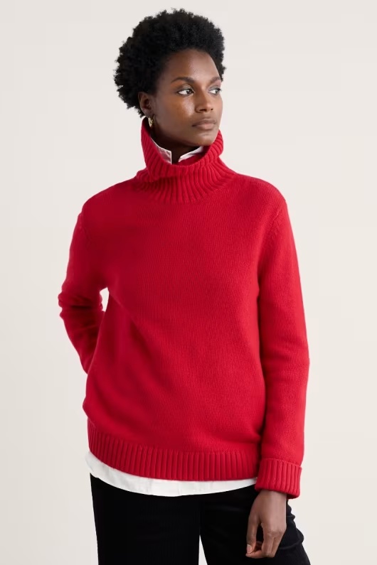Braque Lambswool Blend Roll Neck Jumper