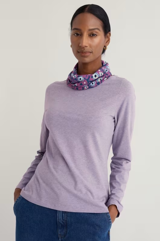 Easel Long Sleeve Top in GOTS-Certified Organic Cotton Jersey