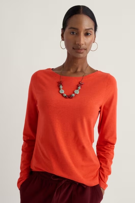 Easel Long Sleeve Top in GOTS-Certified Organic Cotton Jersey 4 Easel Long Sleeve Top in GOTS-Certified Organic Cotton Jersey