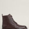 Conwenna Lace-up Leather Boots
