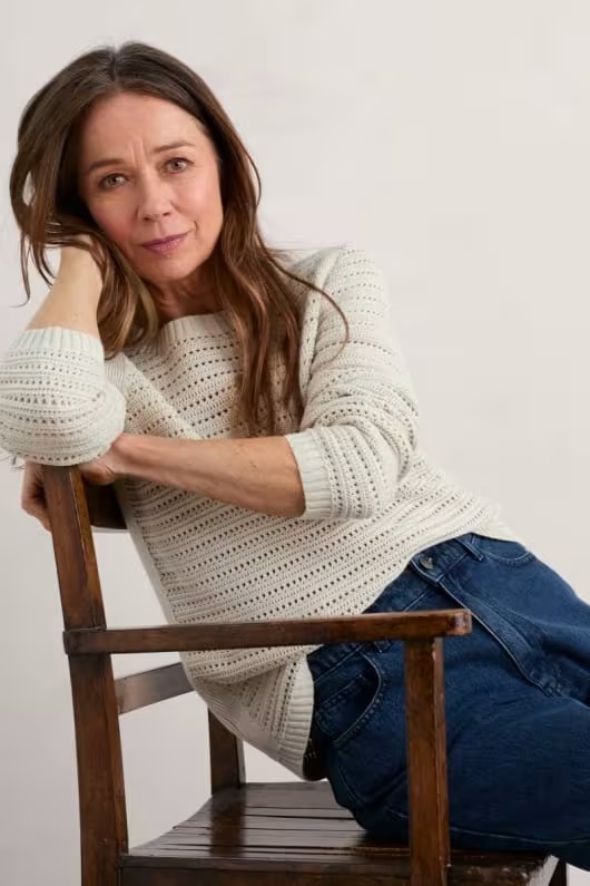 Gull Rock Pointelle Knit Jumper in GOTS-Certified Organic Cotton
