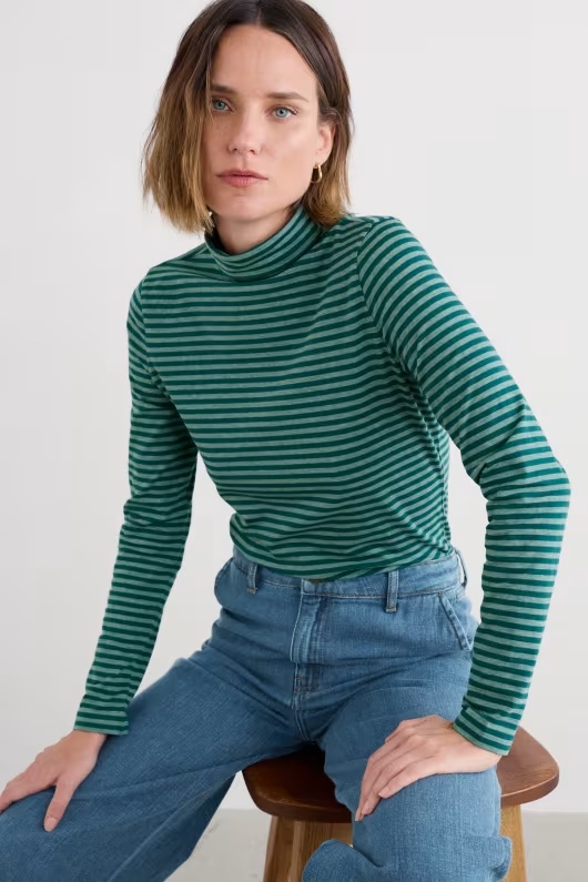 Landing Roll Neck Top in GOTS-Certified Organic Cotton 7 Landing Roll Neck Top in GOTS-Certified Organic Cotton