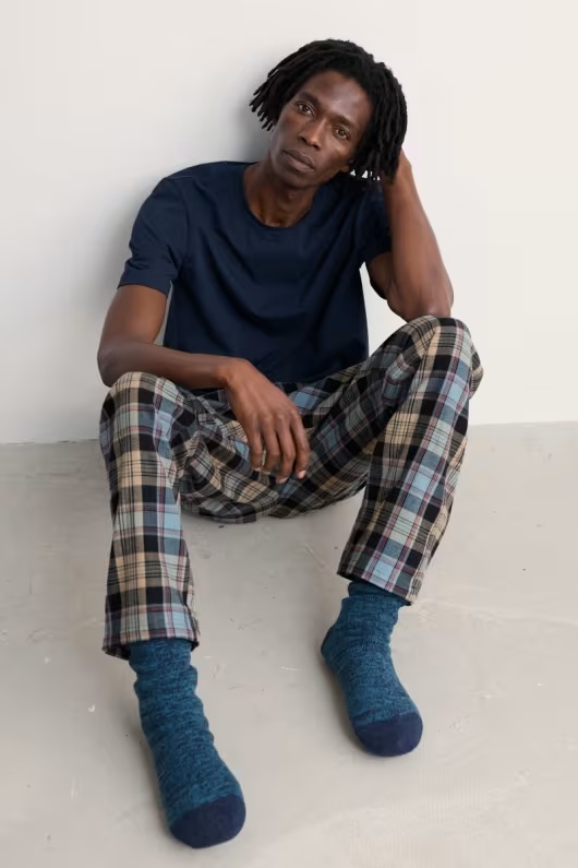 Men's Connerton Pyjama Trousers in GOTS-Certified Organic Cotton Flannel 2 Men's Connerton Pyjama Trousers in GOTS-Certified Organic Cotton Flannel