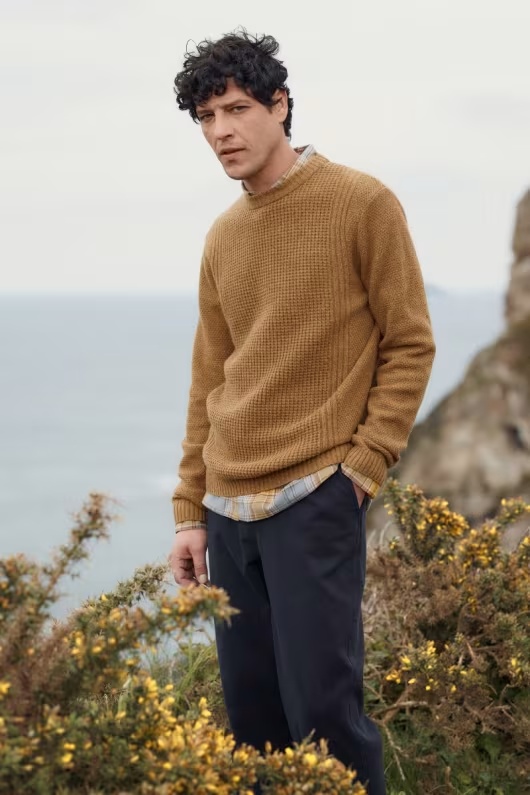 Men's Porthcew Textured Jumper