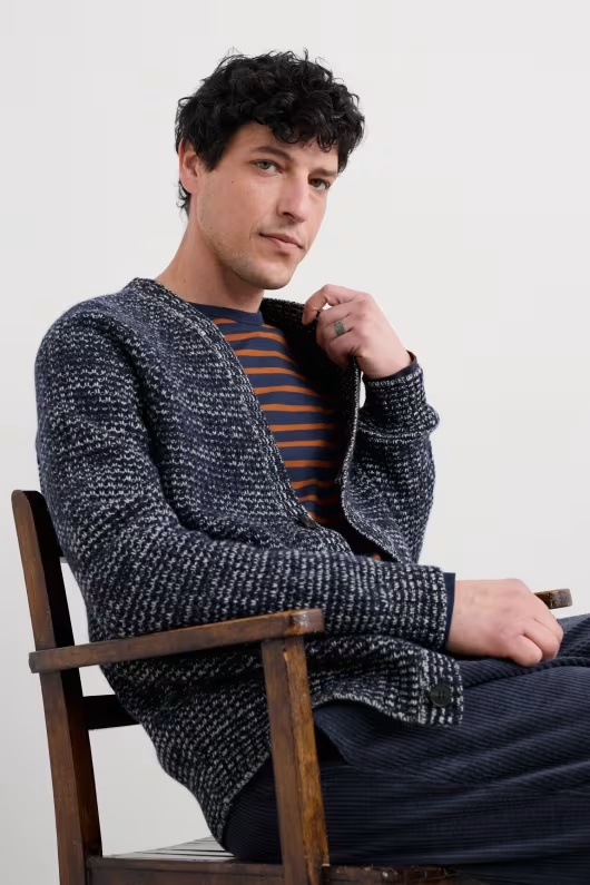 Men's Tresawls Cardigan Made With Lambswool 2 Men's Tresawls Cardigan Made With Lambswool