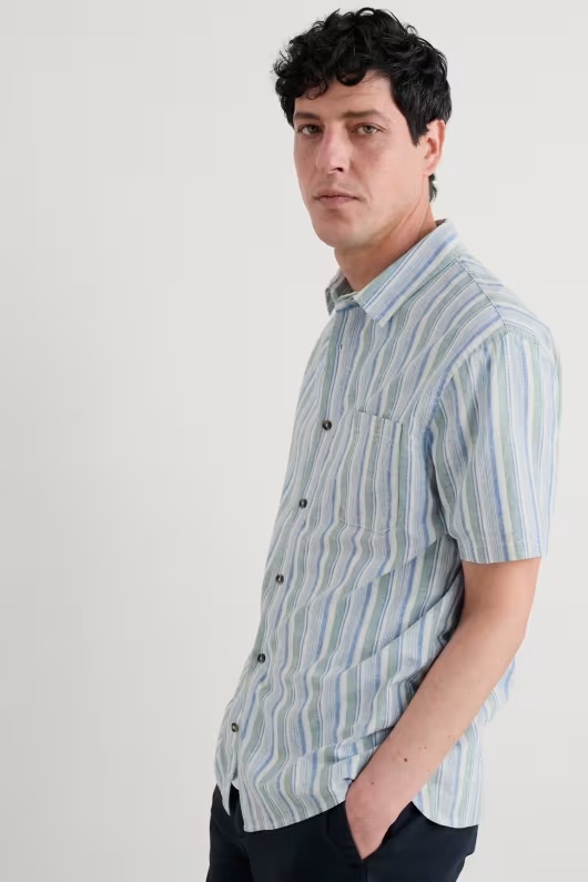 Men's Dopper Linen-Cotton Short Sleeve Shirt