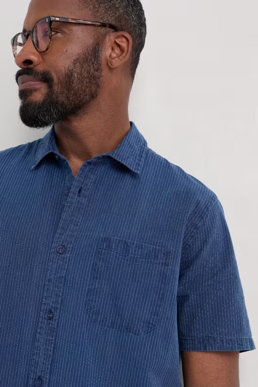 Men's Ayre Short Sleeve Shirt in GOTS-Certified Organic Cotton