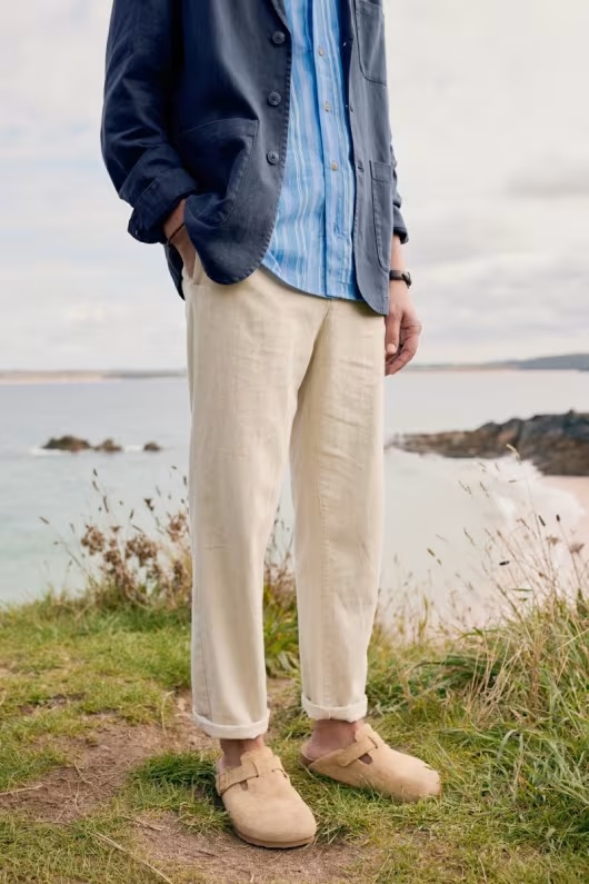 Men's Messack Undyed Cotton-Linen Trousers 1 Men's Messack Undyed Cotton-Linen Trousers