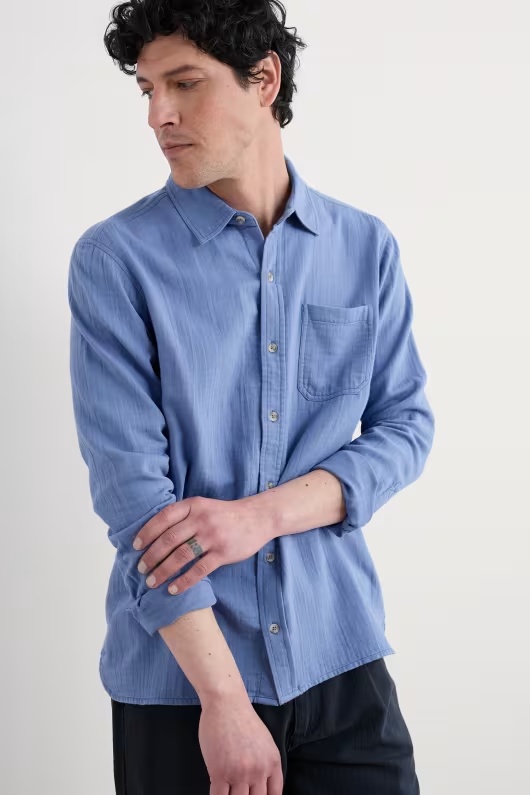 Men's Kettle Double Gauze Shirt in GOTS-Certified Organic Cotton 2 Men's Kettle Double Gauze Shirt in GOTS-Certified Organic Cotton