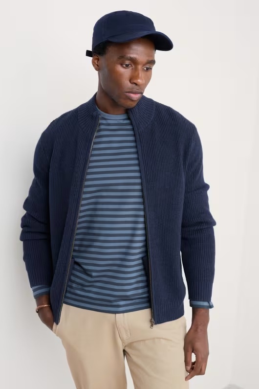 Men's Mainmast Cardigan Made With Lambswool 1 Men's Mainmast Cardigan Made With Lambswool