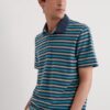 Men's Ballan Stripe Polo in GOTS-Certified Organic Cotton Jersey
