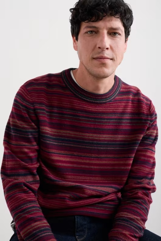 Men's Notebook Striped Jumper with Lambswool